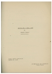 Moe Howard's 31pp. Script Dated March 1938 for The Three Stooges Film ''Three Missing Links'', or ''The Gorillia [sic] Picture'' -- Signed by Moe on Cover in Blue Pencil & Annotated -- Very Good